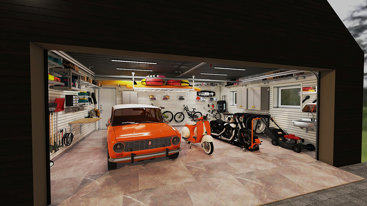 Дизайн | Современный гараж + ретро авто- и мотоклассика